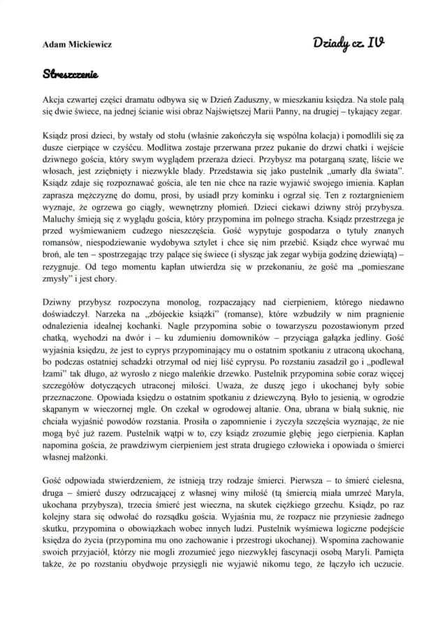 Dziady cz 4 motywy: odkryj mroczne tajemnice mistycyzmu i miłości
